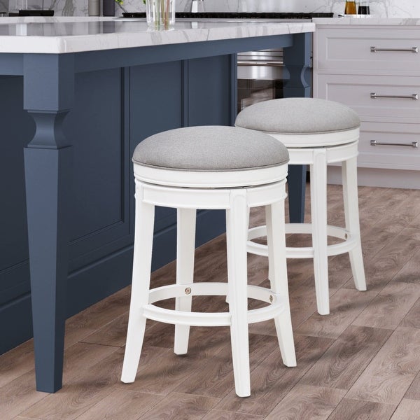 Luna White Swivel Counter Stool by Greyson Living