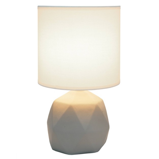 Geometric Concrete Lamp With Shade Simple Designs