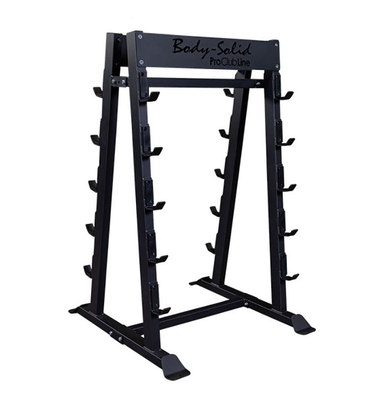 Body-Solid Pro Clubline Black Fixed Weight Barbell Rack