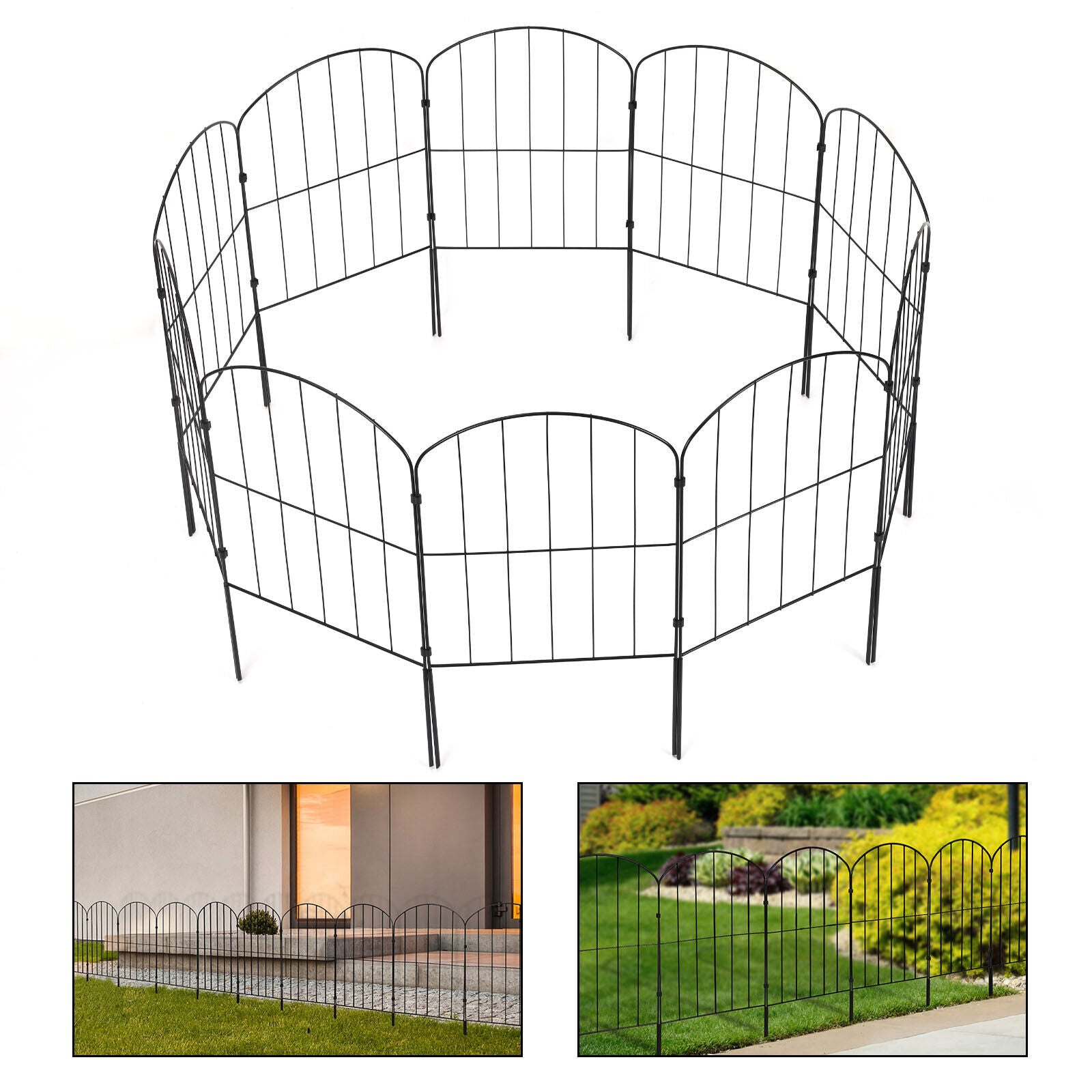 25X Garden Fence Path Edging for Landscape Patio Yard Border Pet Exercise Fence