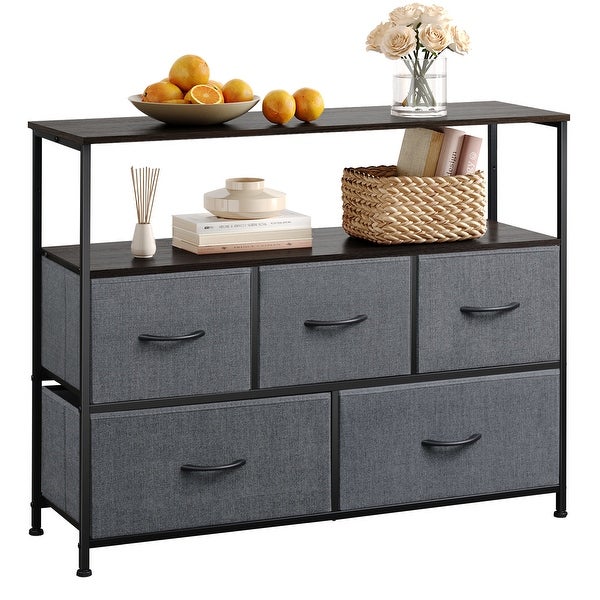 Dresser TV Stand;Media Console Table with Open Shelves for TV up to 45