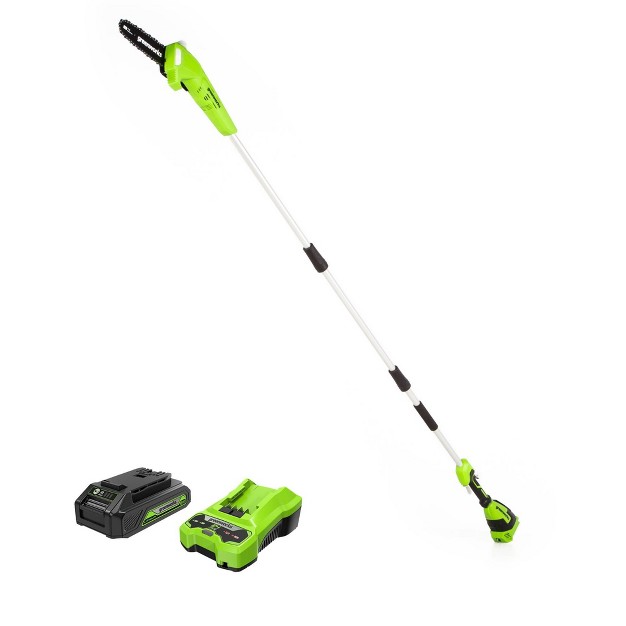 24v 2ah Cordless Polesaw Kit With Battery And Charger