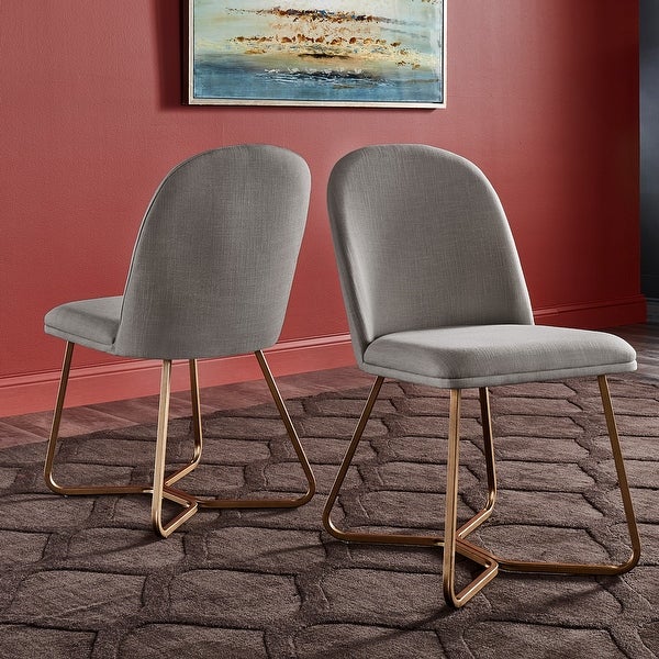 Cheyenne Gold Metal Dining Chair (Set of 2) by iNSPIRE Q Modern