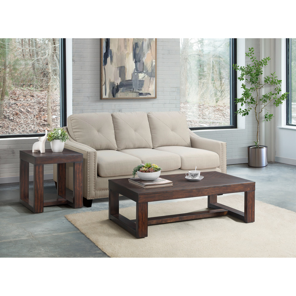 Drew Square End Table   Transitional   Side Tables And End Tables   by Picket House  Houzz