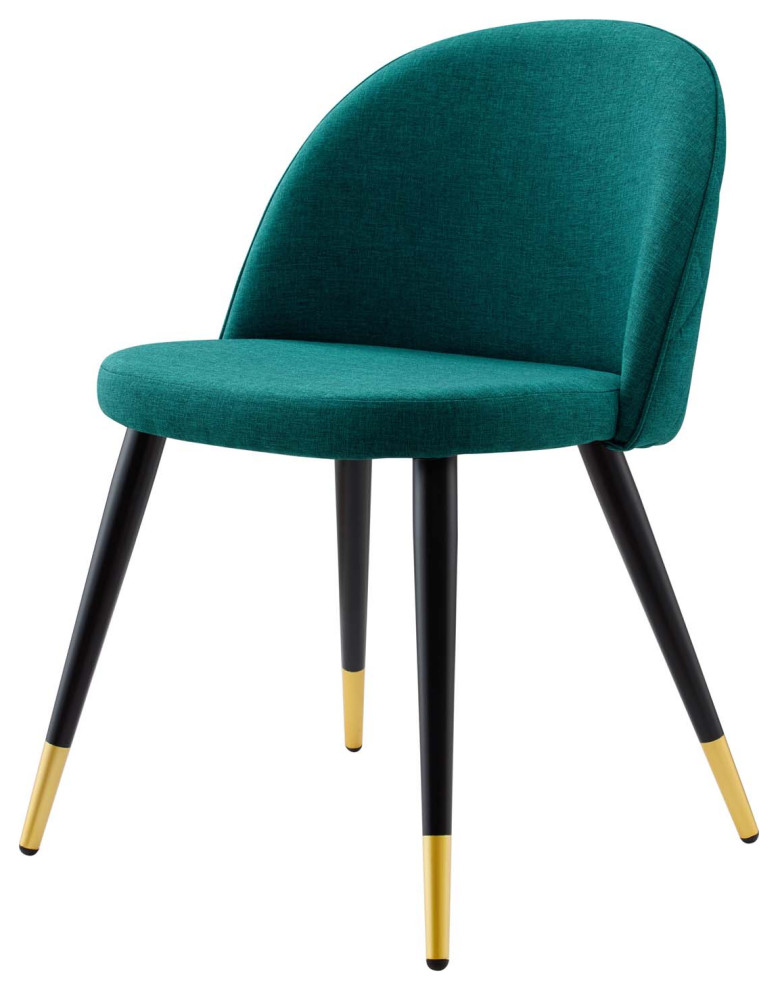 Side Dining Chair  Set of 2  Fabric  Navy Blue  Modern  Cafe Bistro Restaurant   Midcentury   Dining Chairs   by House Bound  Houzz