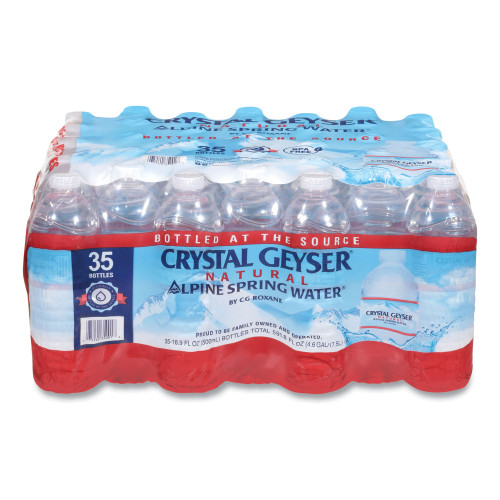 Crystal Geyser Alpine Spring Water， 16.9 oz Bottle， 35/Case， 54 Cases/Pallet (35001)