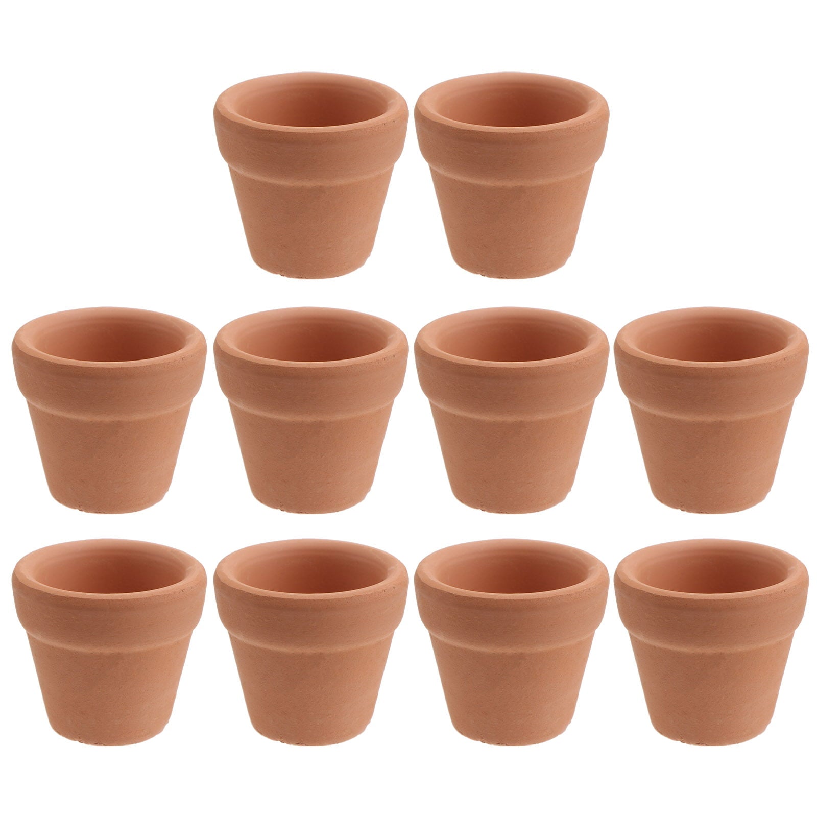 TINKSKY 10Pcs 3x3cm Small Mini Terracotta Pot Clay Ceramic Pottery Planter Cactus Flower Pots Succulent Nursery Pots Great