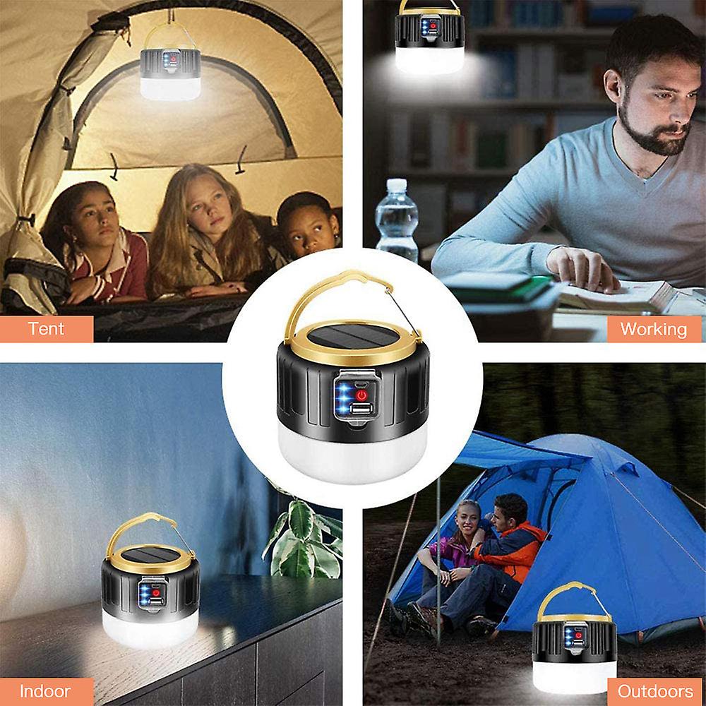 Multifunctional Sun Power Emergency Light Camping Lantern Led Tent Light Portable Sun Powered Battery Charging Camping Lamp For Outdoor No.258031