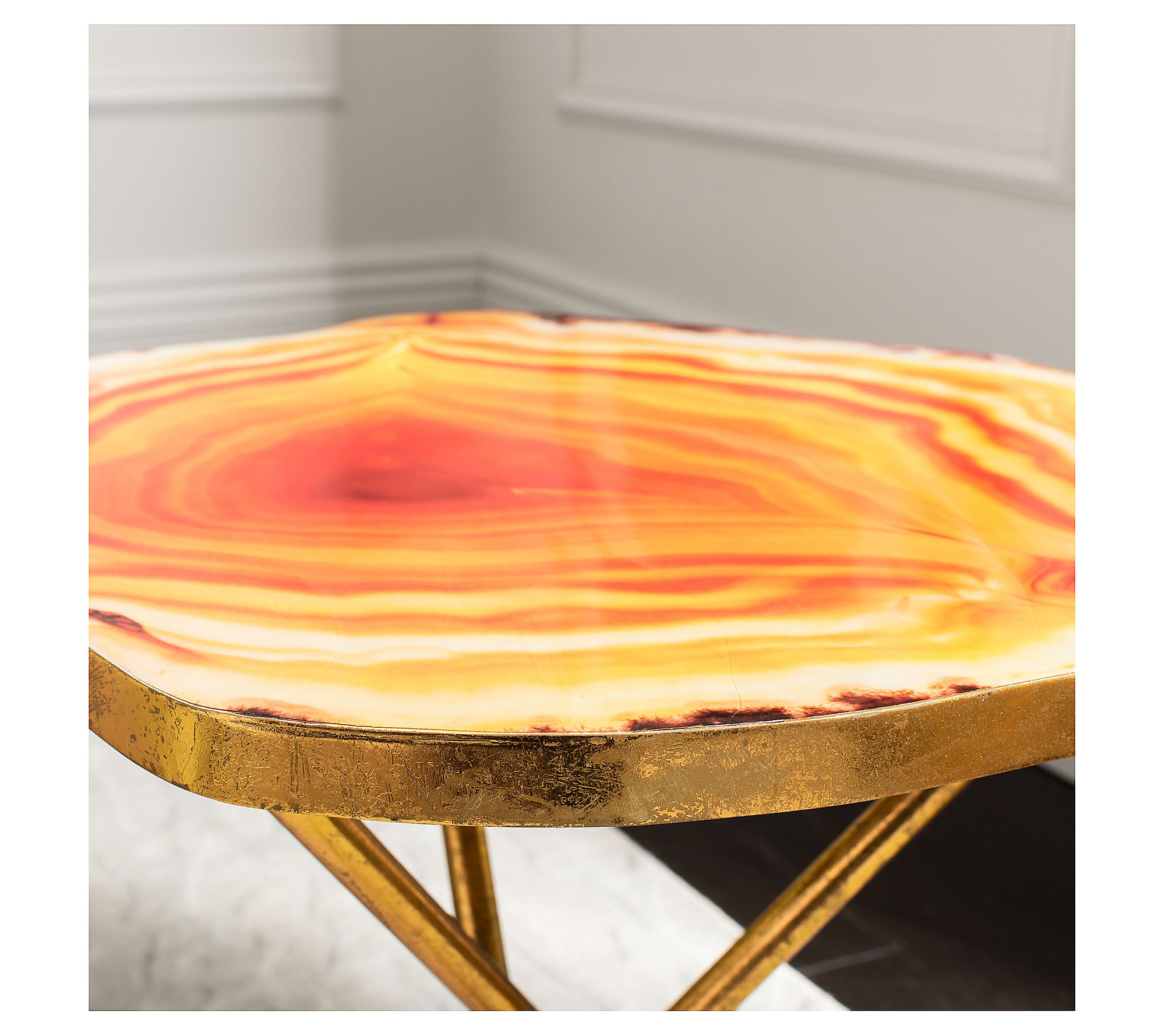 Safavieh Giselle Faux Agate Side Table