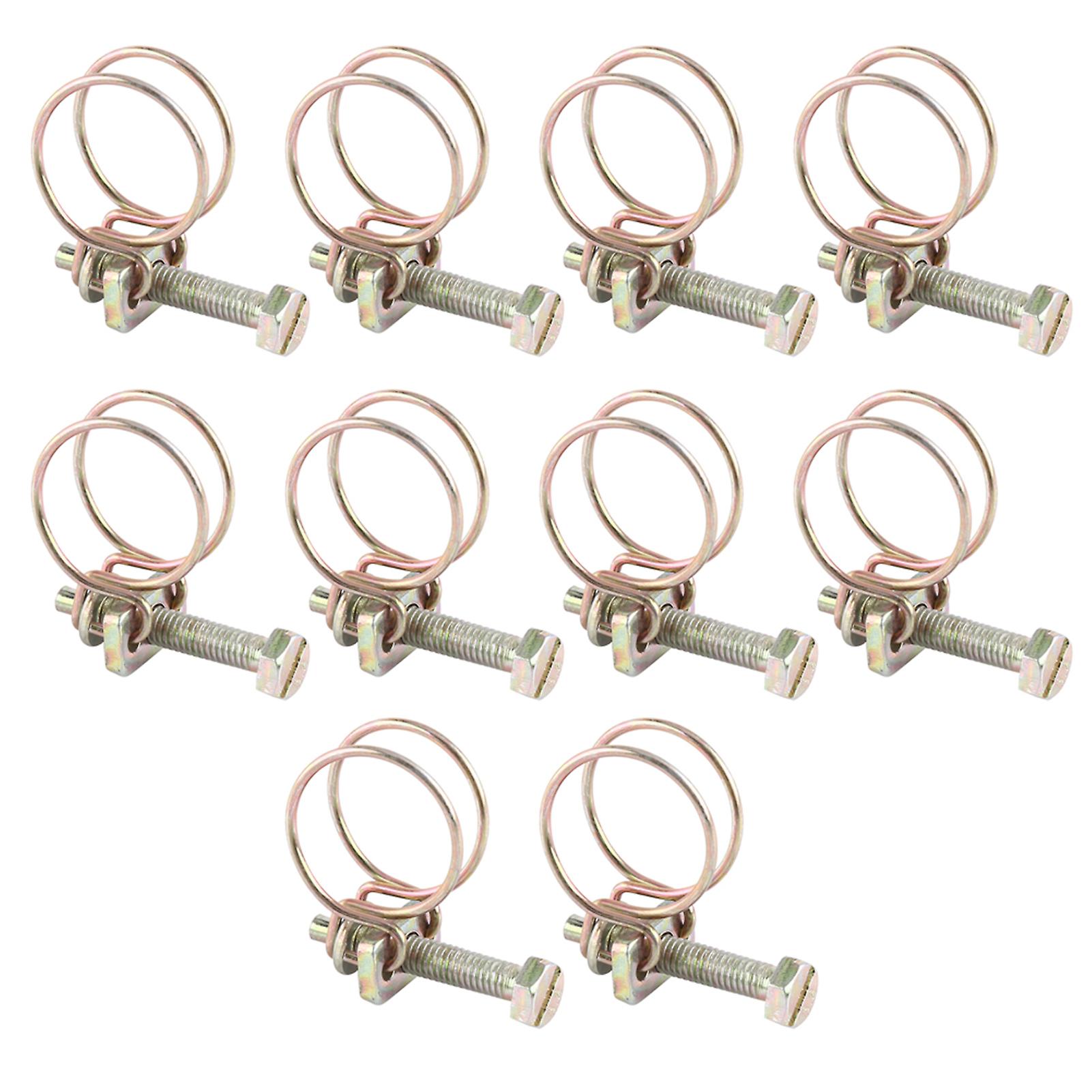 Double Wire Water Hose Clamp Pipe Clip Hoop Fastening Tool (16mm-19mm)