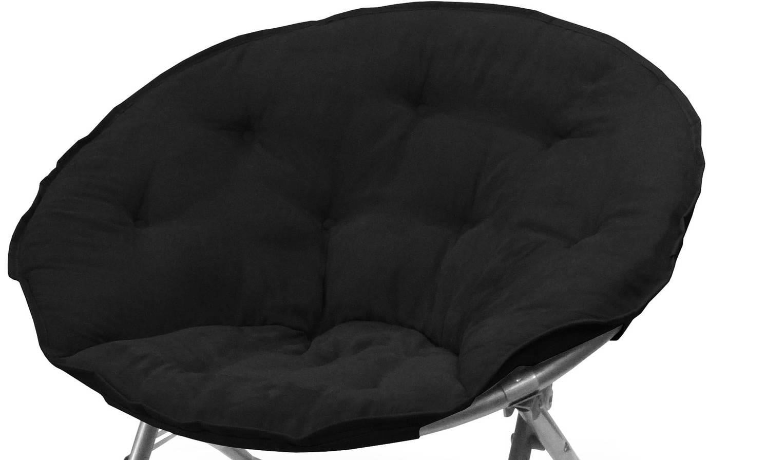 Mainstays Large Super Soft Microsuede 30" Saucer™ Chair, Black