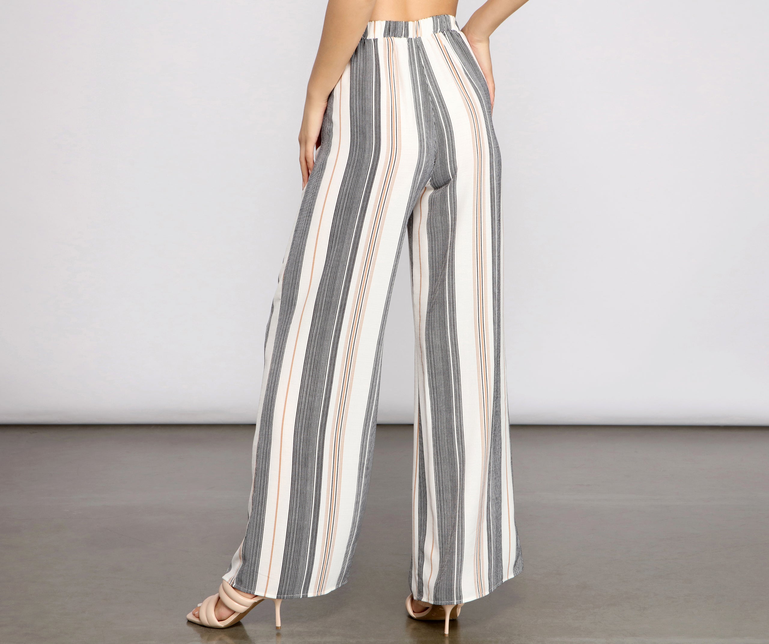 Stylish Vibes Striped Wide-Leg Pants