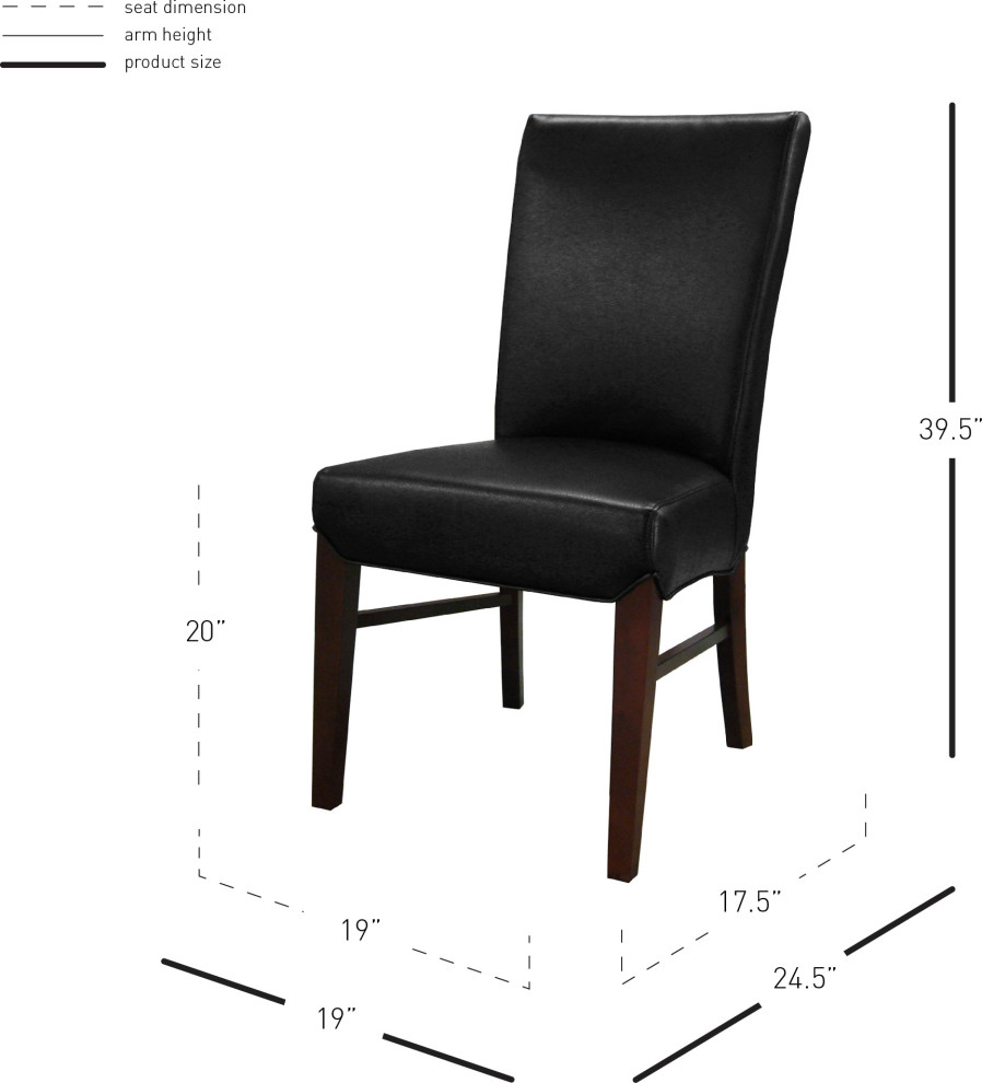 Milton Bonded Leather Chair With Wenge Legs   Transitional   Dining Chairs   by New Pacific Direct Inc.  Houzz