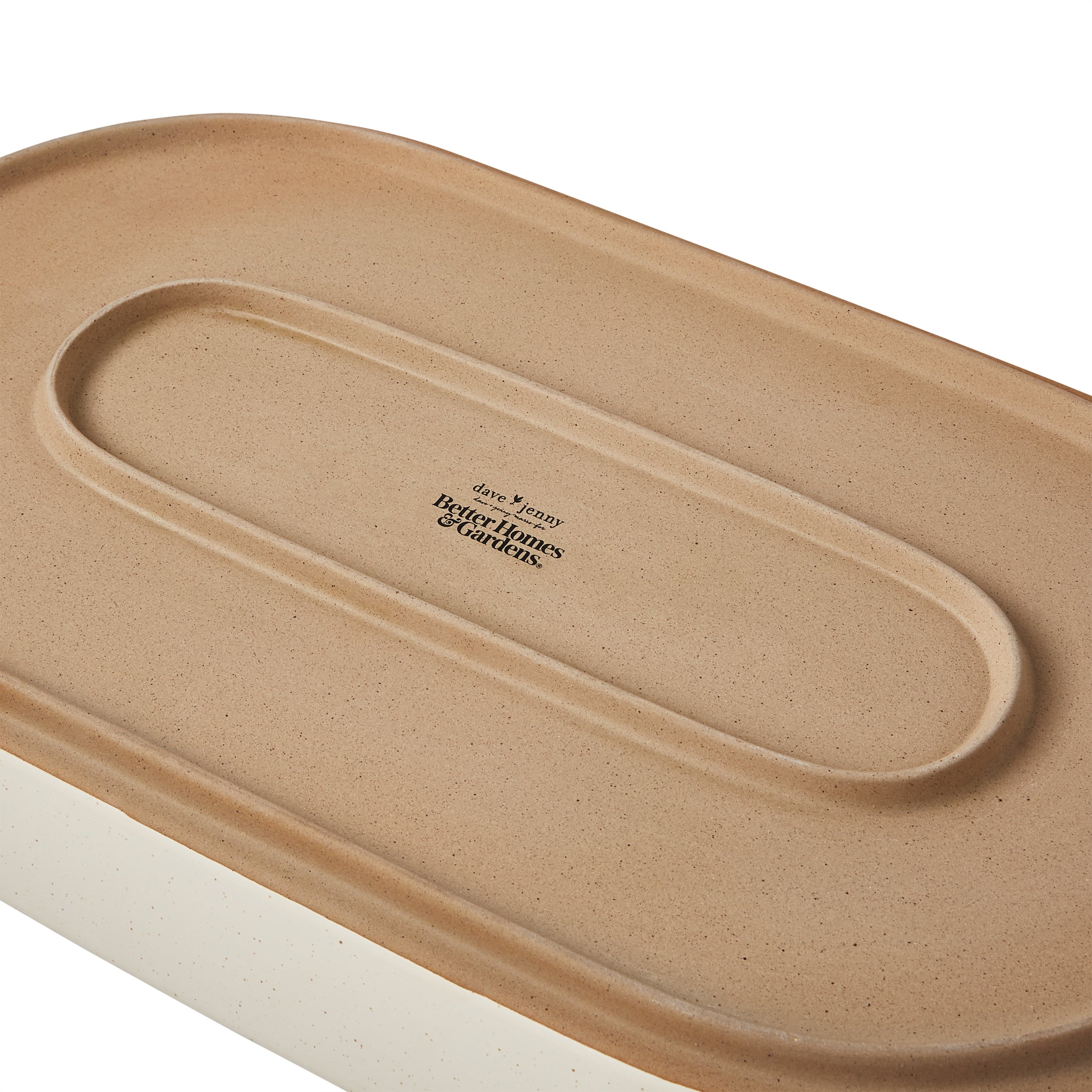 Better Homes & Gardens Cream Large Oval Serve Tray by Dave and Jenny Marrs