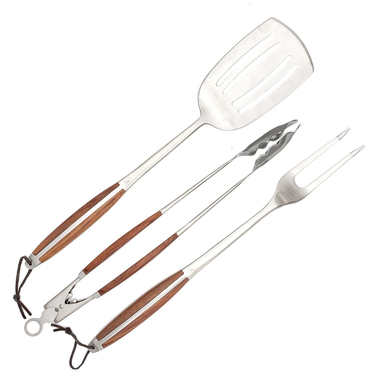 BBQ Dragon 3-Piece Luxury Stainless Steel Rosewood Tool Set