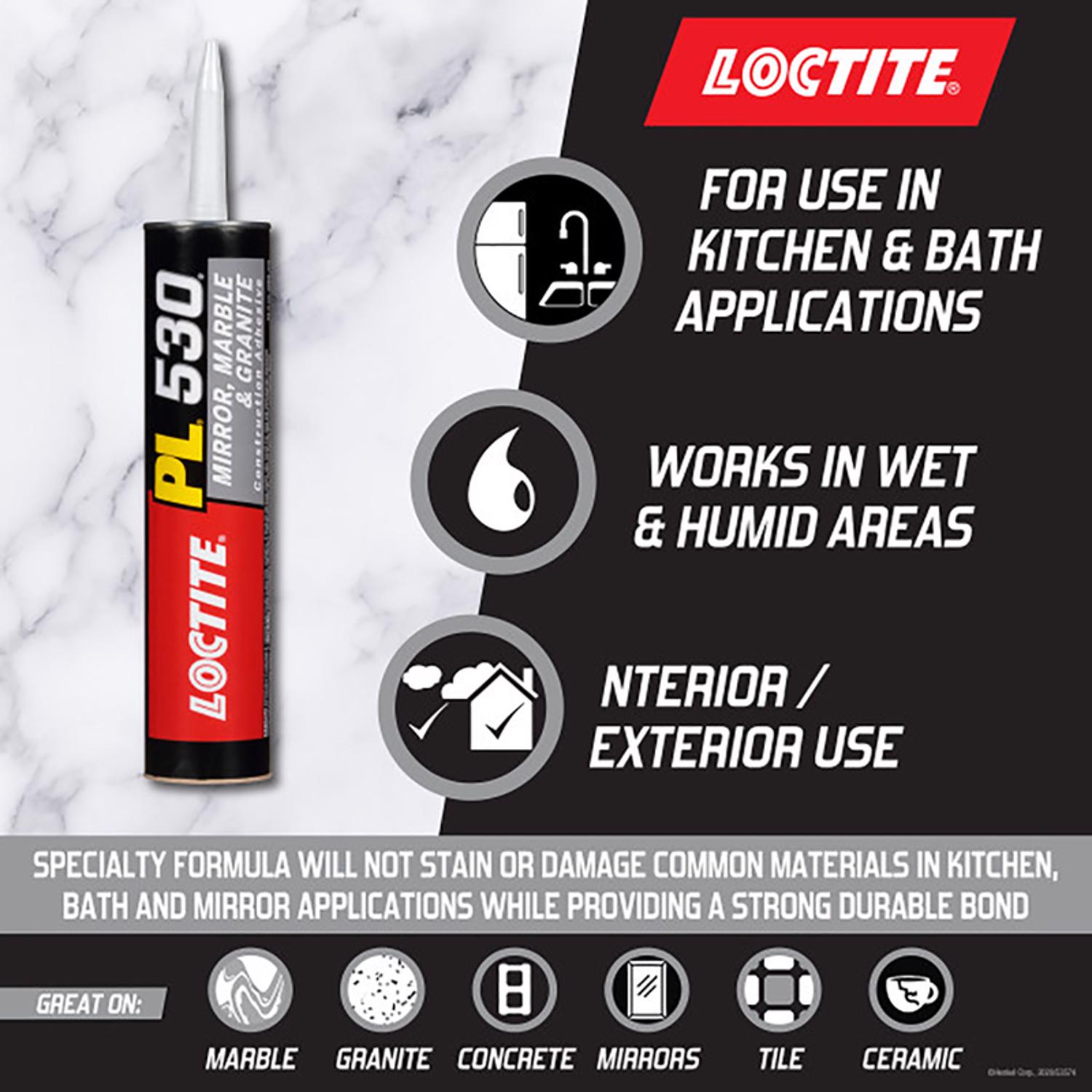 Loctite PL 530 Synthetic Rubber Construction Adhesive 10 oz