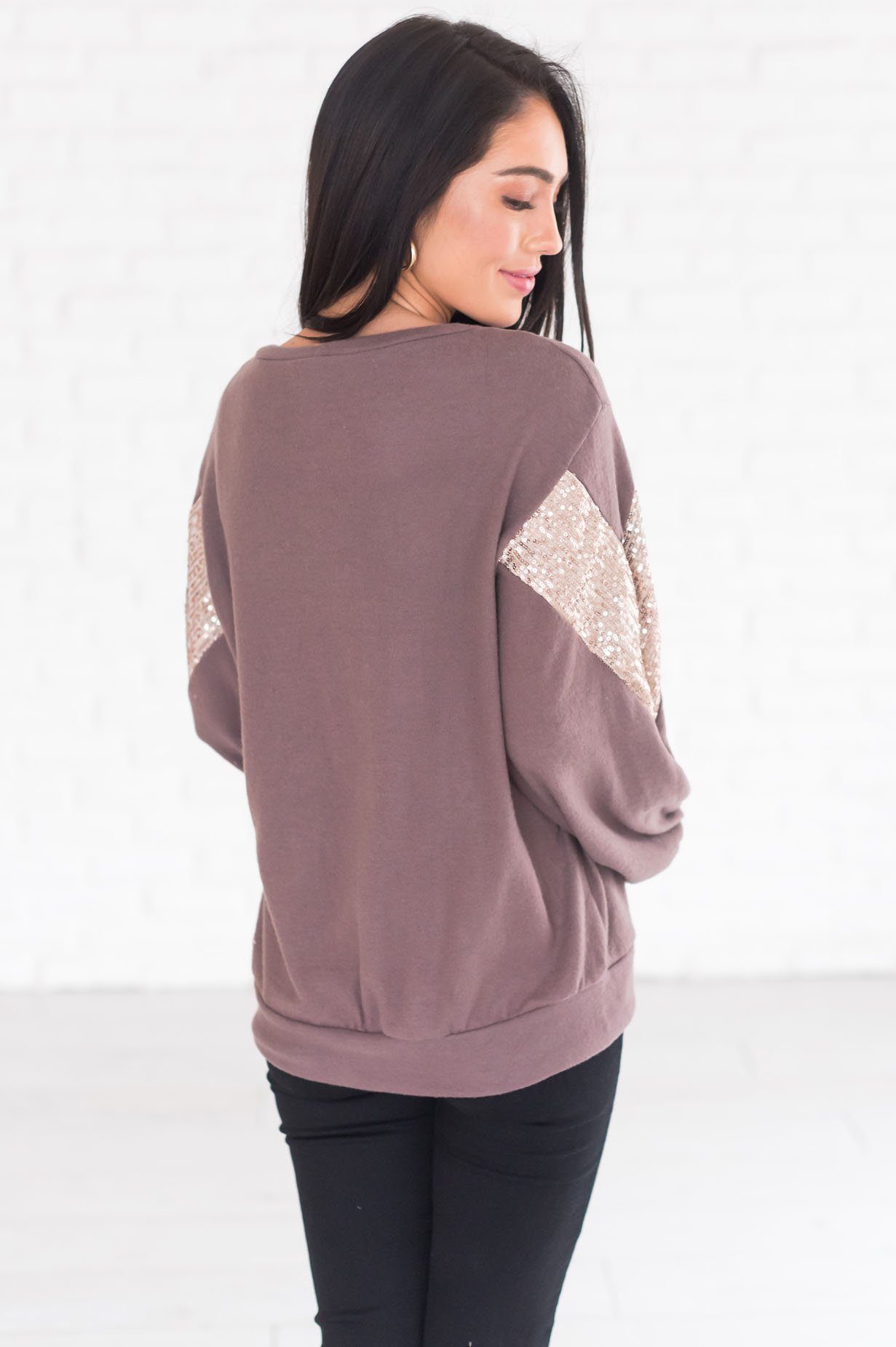 Filled With Joy Modest Fleece Top