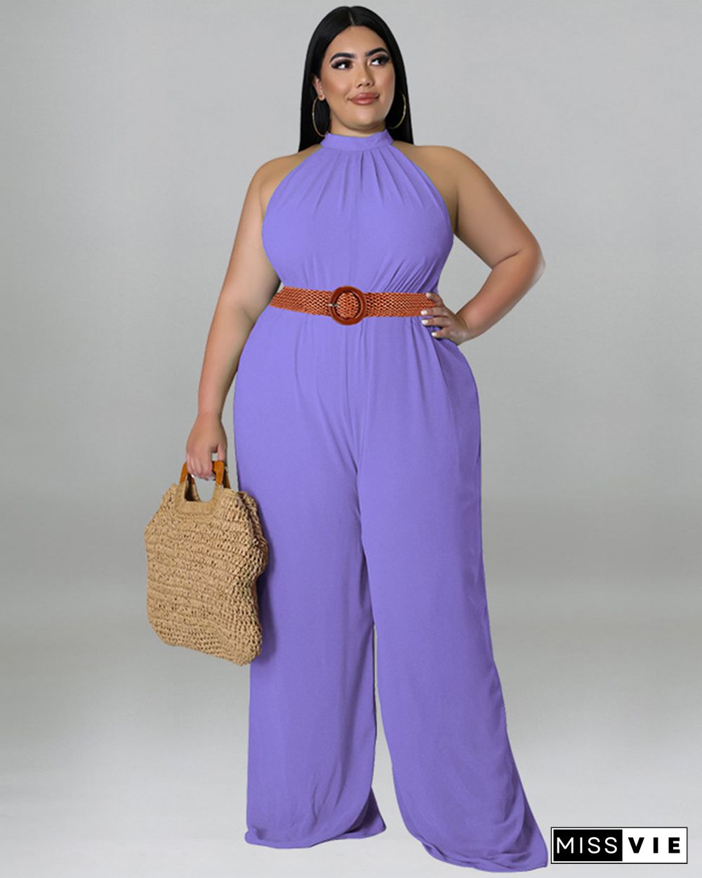 TRINA HIGH-BACK JUMPSUIT(WITH BELT)