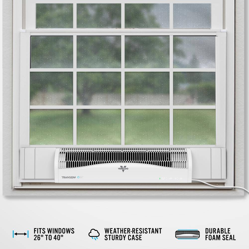 Vornado Transom AE 26 in. 4-Speeds Window Fan with Alexa Reversible Exhaust Mode Weather Resistant Case Whole Room FA1-0137-43