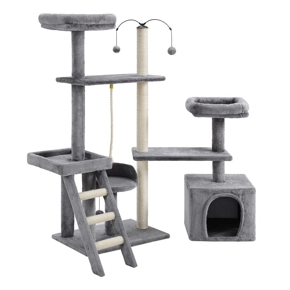 Sam's Pets Longshot 53.5 in. Gray Cat Tree SP-CT1264GY