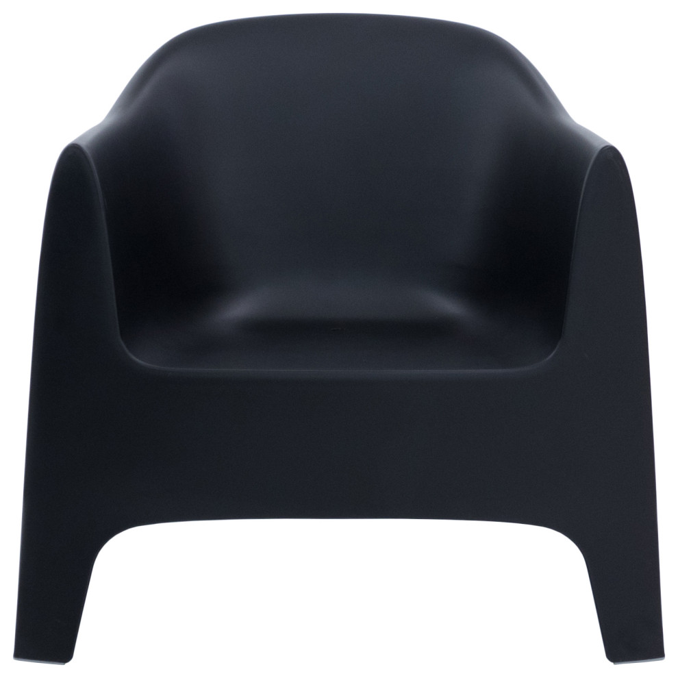 Solid Lounge Chair  Basic/Injection  Black   Contemporary   Outdoor Lounge Chairs   by Vondom  Houzz