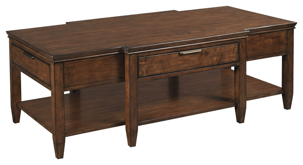 Kincaid Elise Solid Wood Cocktail Table  Amaretto   Transitional   Coffee Tables   by Emma Mason  Houzz