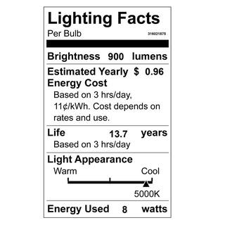 EcoSmart 100- -Watt Equivalent A15 Dimmable Appliance Fan Frosted Glass Edison Filament LED Light Bulb Daylight (3-Pack) FG-04208