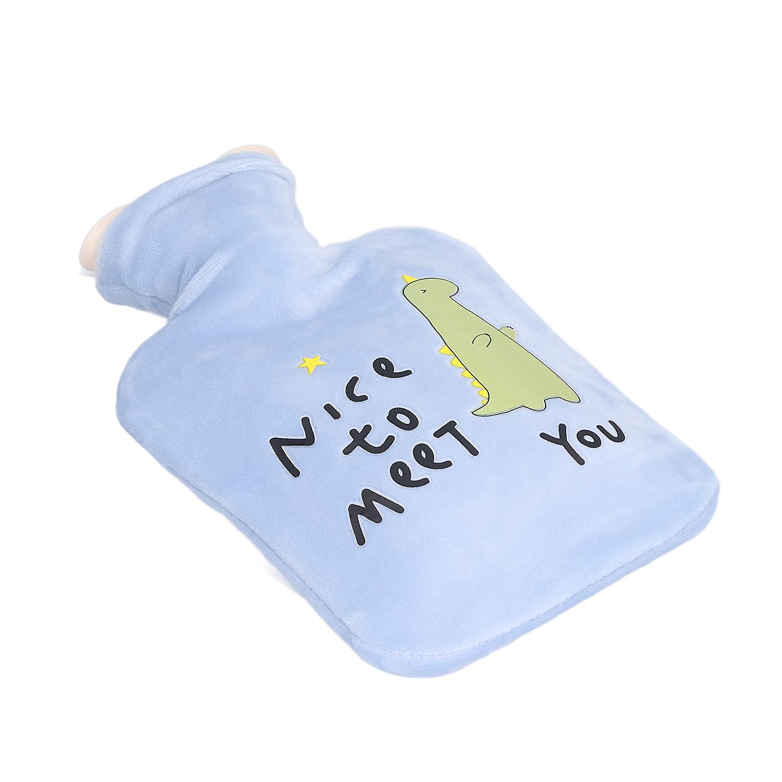 1000ml Hot Water Bottle Thicken Leakproof Warm Water Bag Hand Warmer Feet Warmer For Pain Relief Winterblue