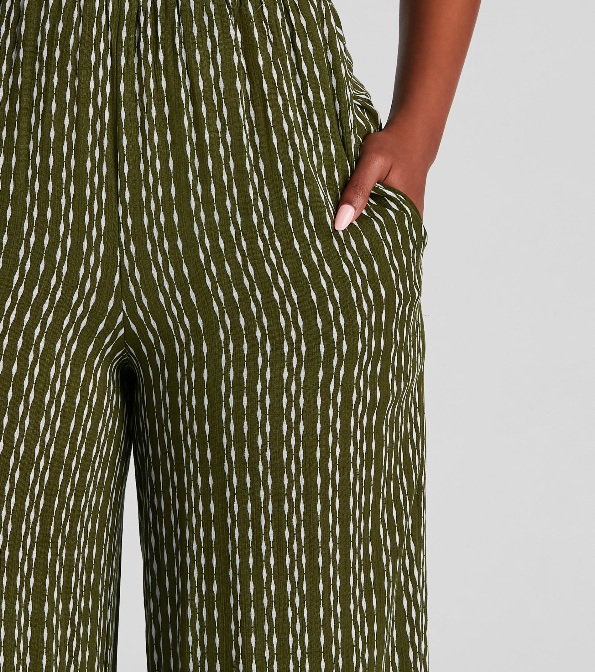 In Line High Rise Striped Pants