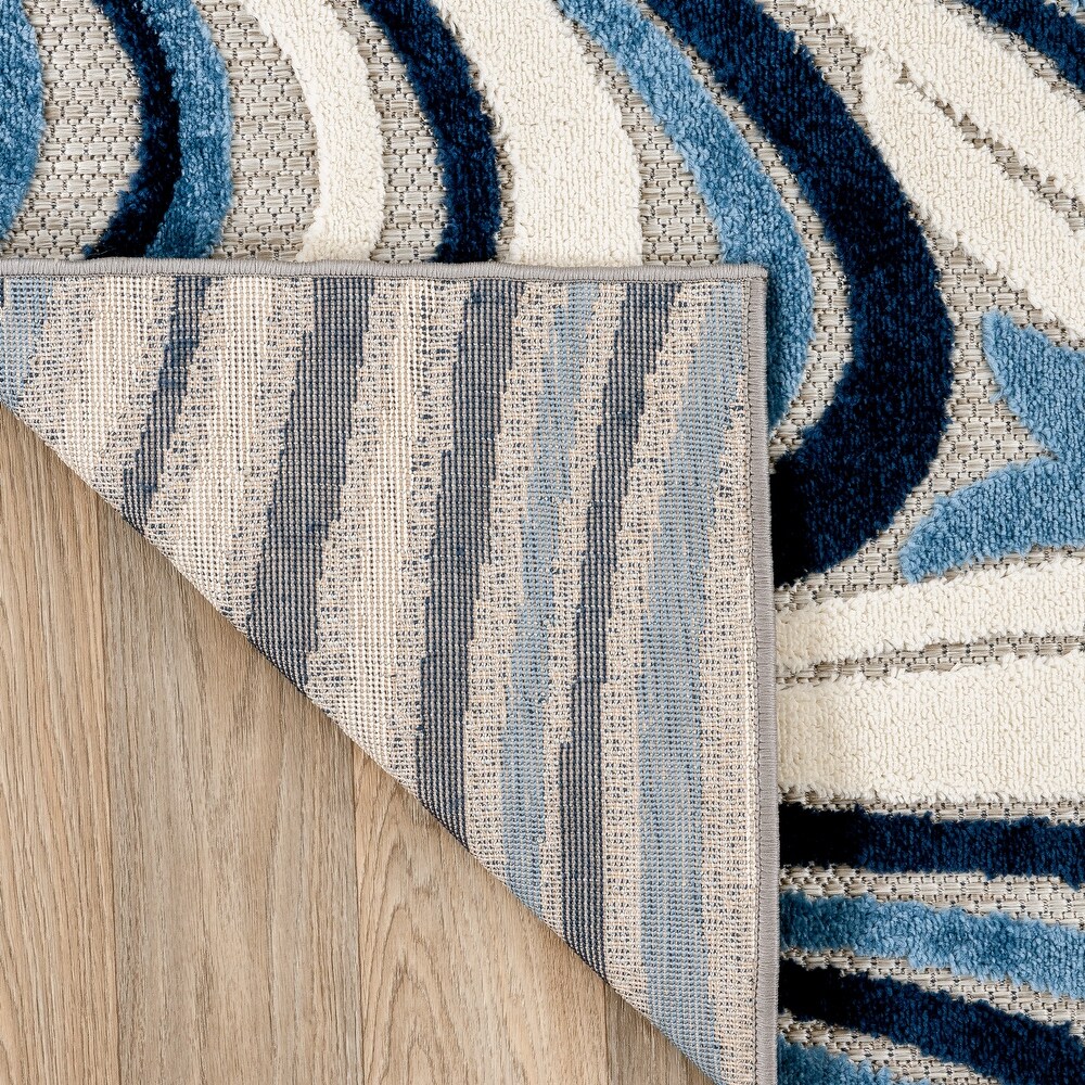 World Rug Gallery Modern Waves Indoor/Outdoor Area Rug