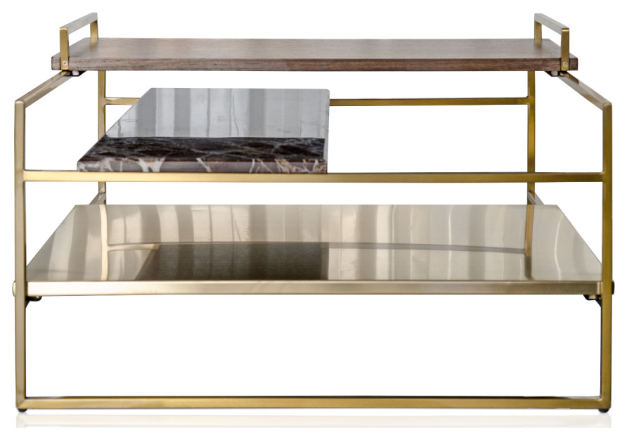 Multi layered Gold Coffee Table  Versmissen Architect   Contemporary   Coffee Tables   by Oroa   Distinctive Furniture  Houzz