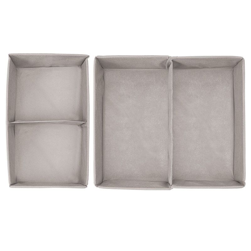 mDesign Fabric Nursery/Playroom Drawer Divider Organizer Bins， 3 Pack