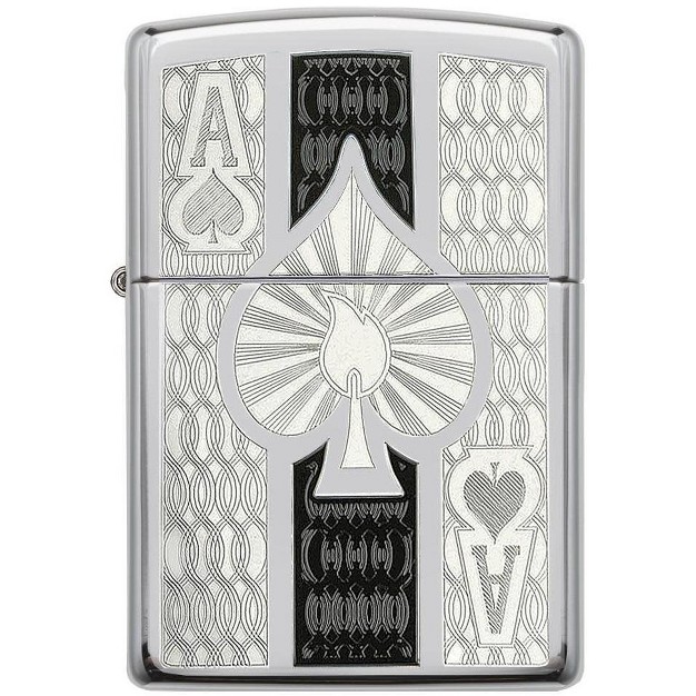 Zippo Intricate Spade Design Windproof Lighter