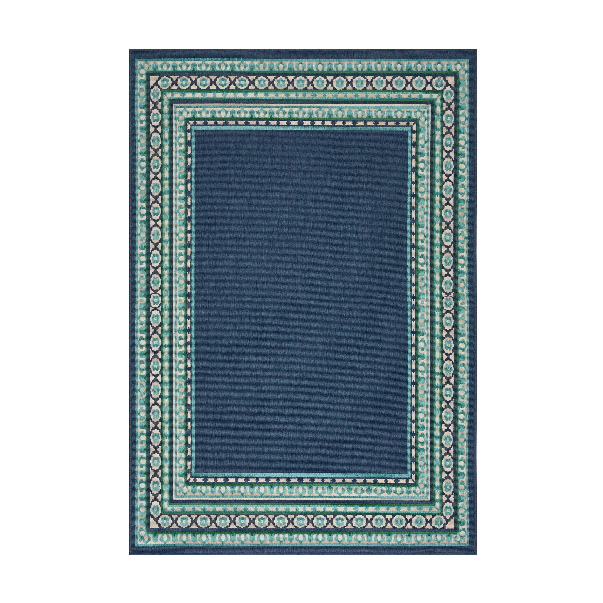 Darleen Outdoor Border Area Rug