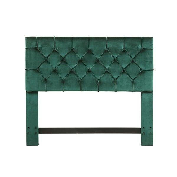 Chic Home Emer Velvet Upholstered Diamond-tufted Headboard - - 21529728