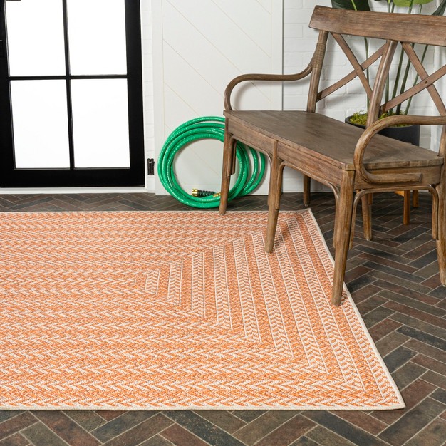 Chevron Modern Concentric Squares Indoor outdoor Area Rug Jonathan Y