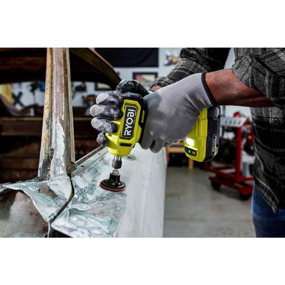 RYOBI ONE+ HP 18V Brushless Cordless 14 in. Right Angle Die Grinder Kit with 2.0 Ah Battery and Charger PSBDG01K1