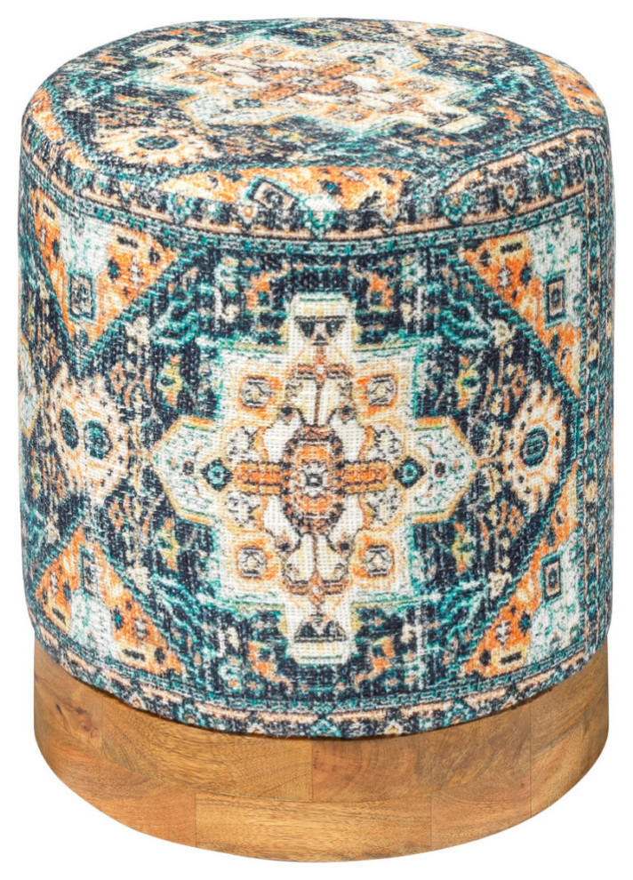 Hadley Upholstered Ottoman   Mediterranean   Footstools And Ottomans   by Peachtree Fine Furniture  Houzz