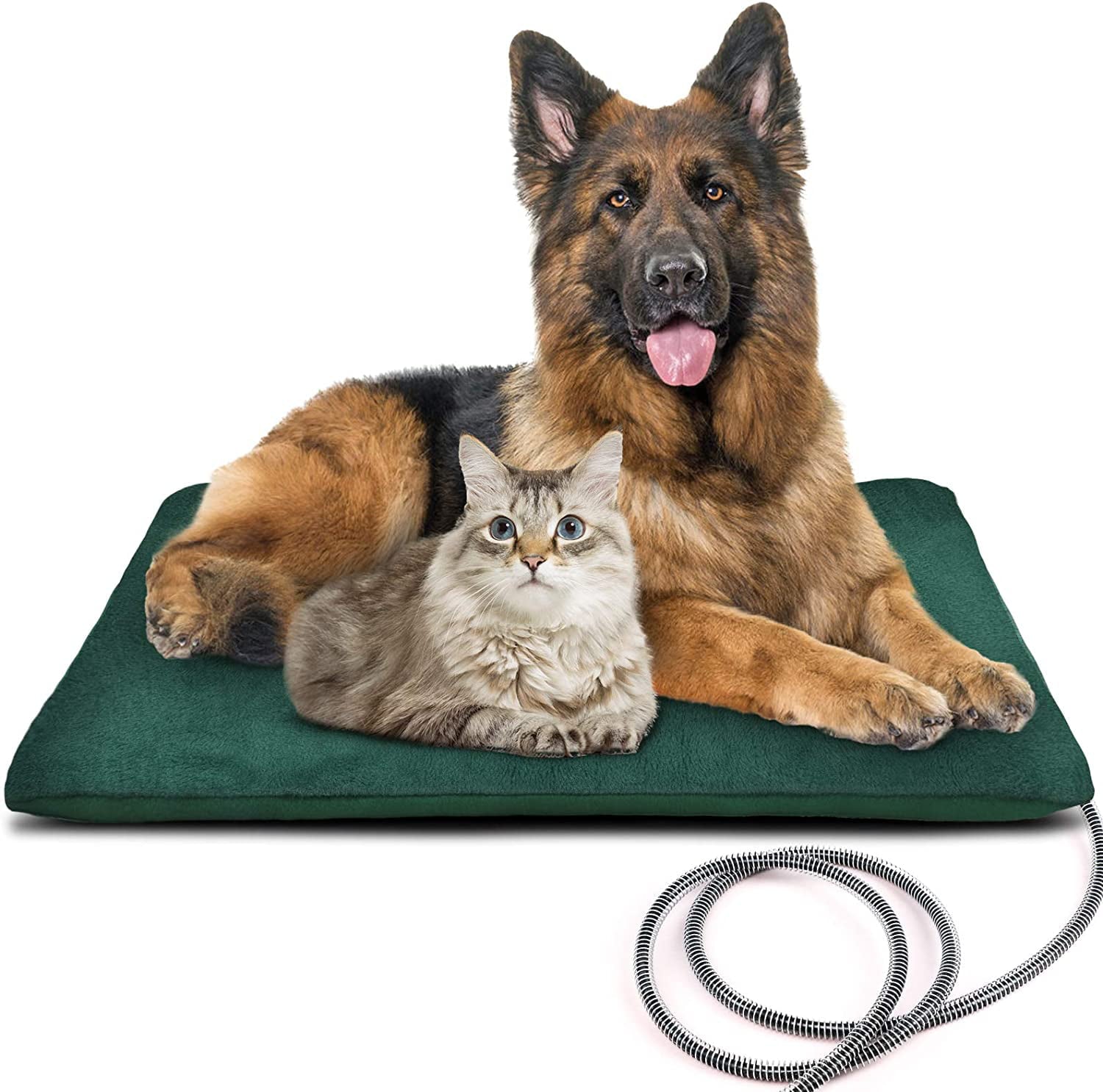 Green Outdoor Pet Heating Pad for Dogs and Cats， 35.4'' x 23.6''