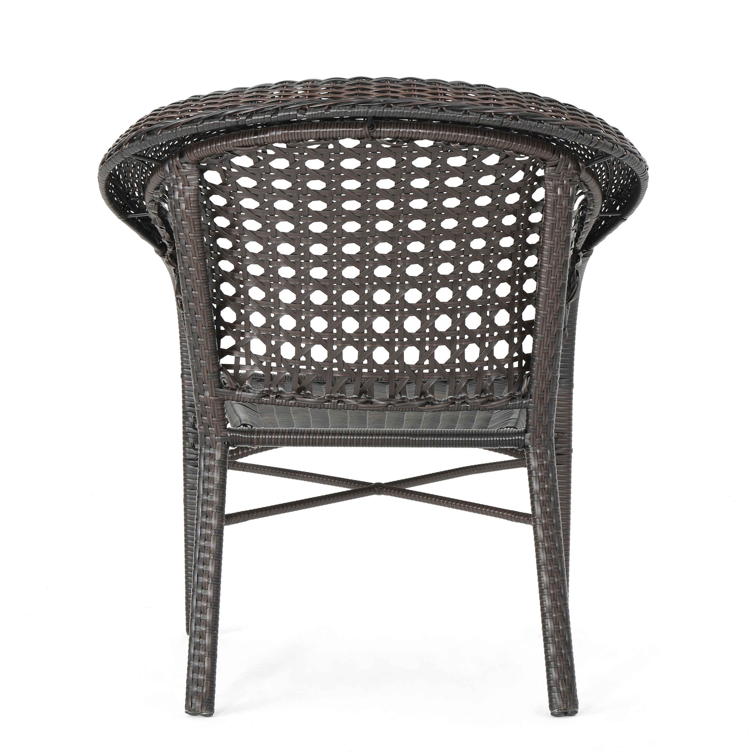 Malibu Brown 3pc Wicker Bistro Set