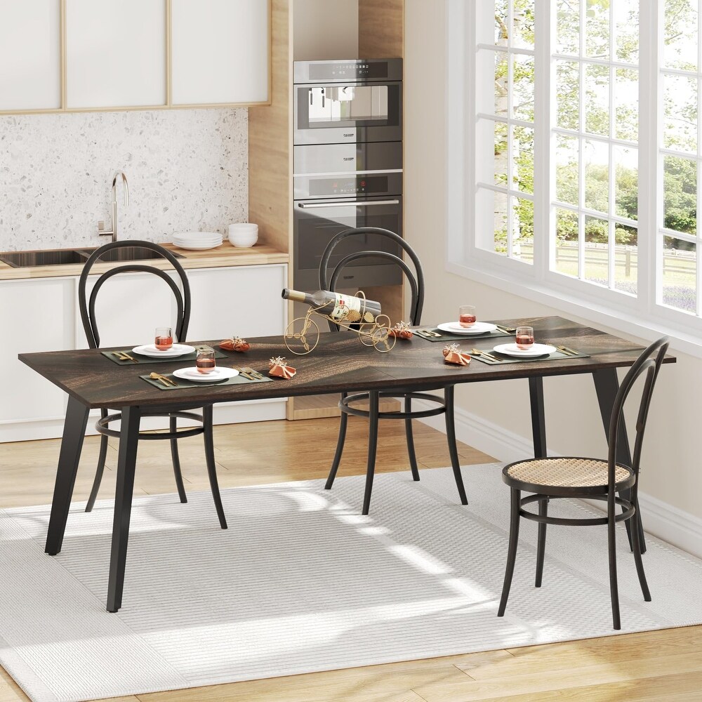 Dining Table Wood Dinner Table for 6 Person