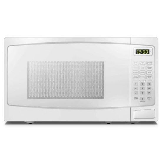 Danby 17-inch, 0.7 cu.ft. Countertop Microwave Oven with Auto Defrost DBMW0720BWW