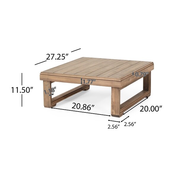 Westchester Outdoor Acacia Wood Square Coffee Table by Christopher Knight Home