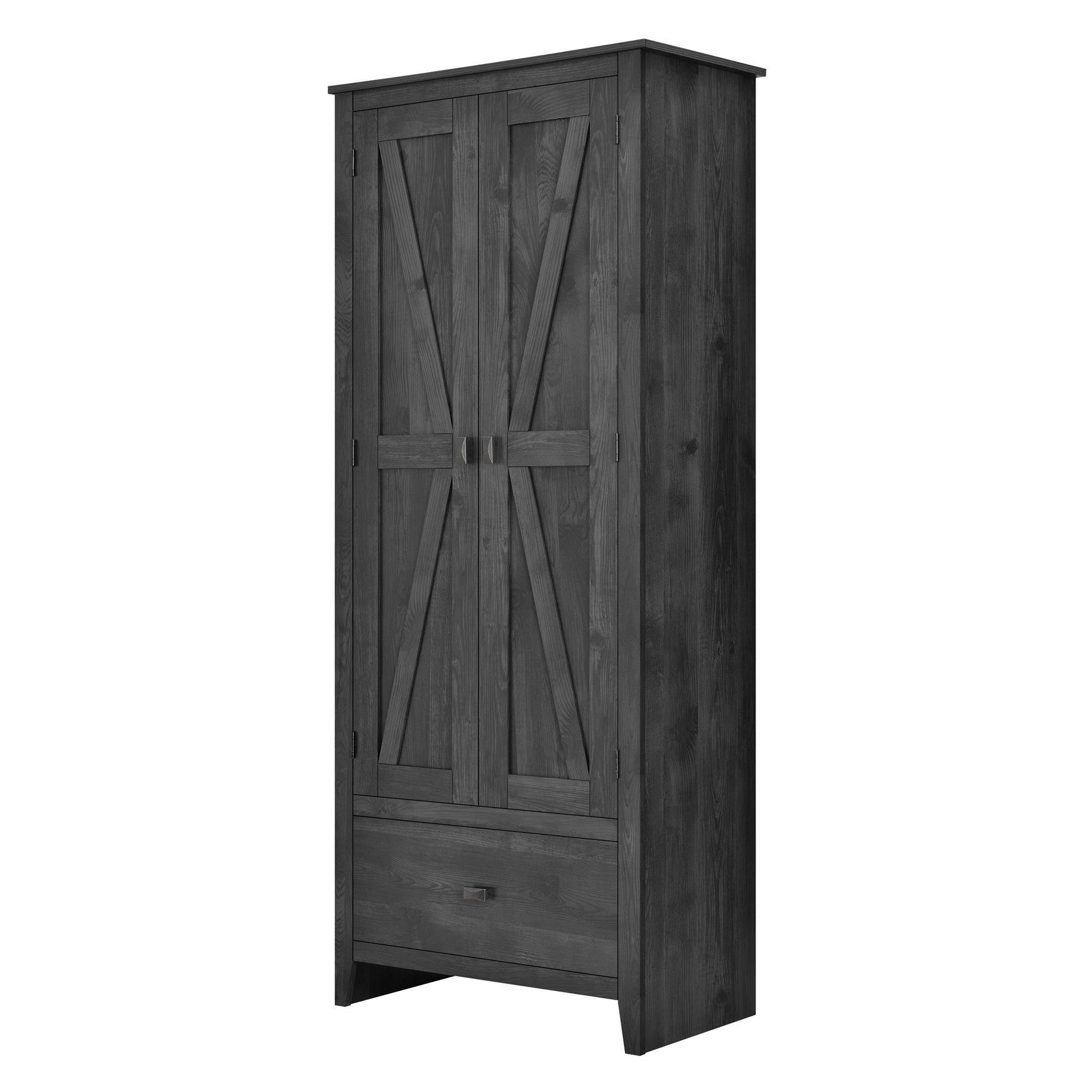 Ameriwood SystemBuild Farmington 30" Wide Storage Cabinet, Rustic Gray