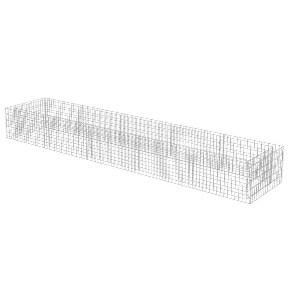 Zeus  Ruta 177.2 in. L x 35.4 in. W x 19.7 in. H Gabion Stone Basket Galvanized Steel Garden Fence wq-591