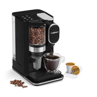 Cuisinart Grind and Brew Single Serve 1-Cup Black Coffee Maker with 48 oz. Water Reservoir and Conical Burr Mill DGB-2