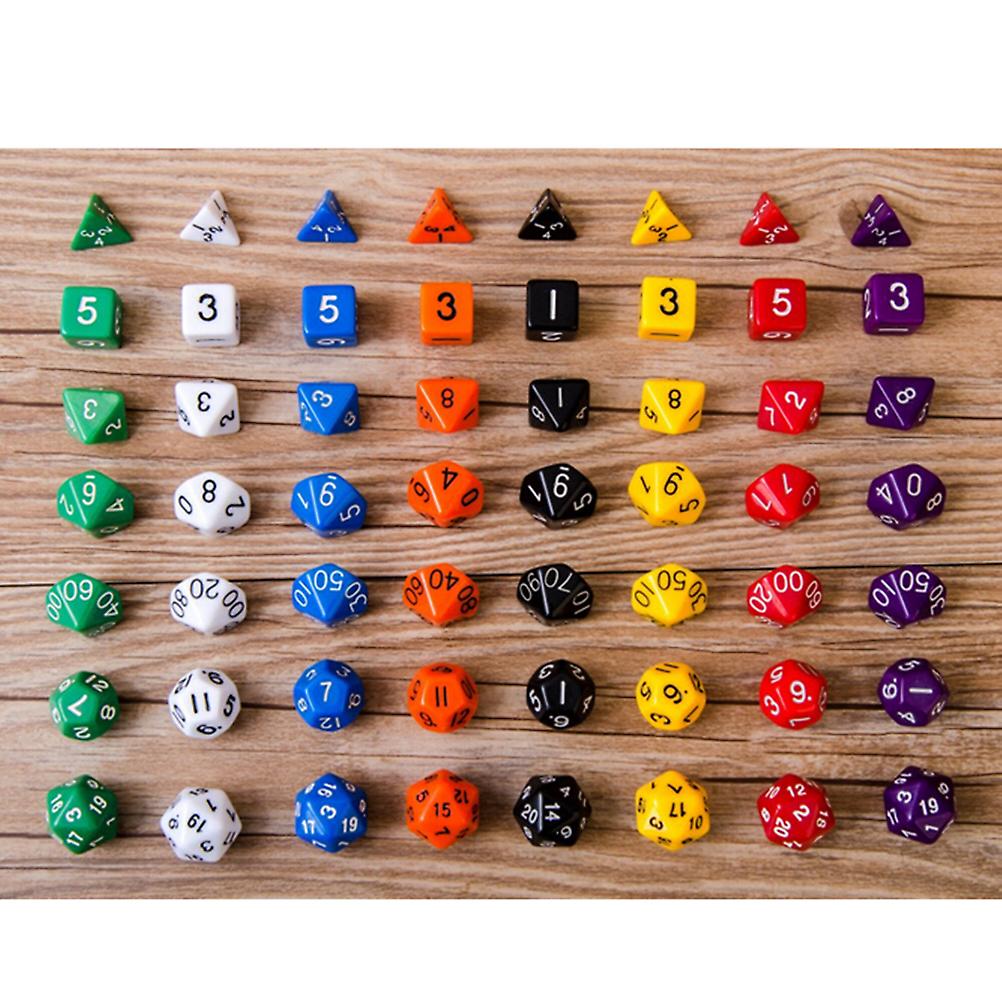 Born Pretty 7pcs/set Dnd Dice Polyhedral Dice Mtg Rpg Board Games Mixed Color Dice D4-d20 Multifaceted Dice Entertainment Game Accessories