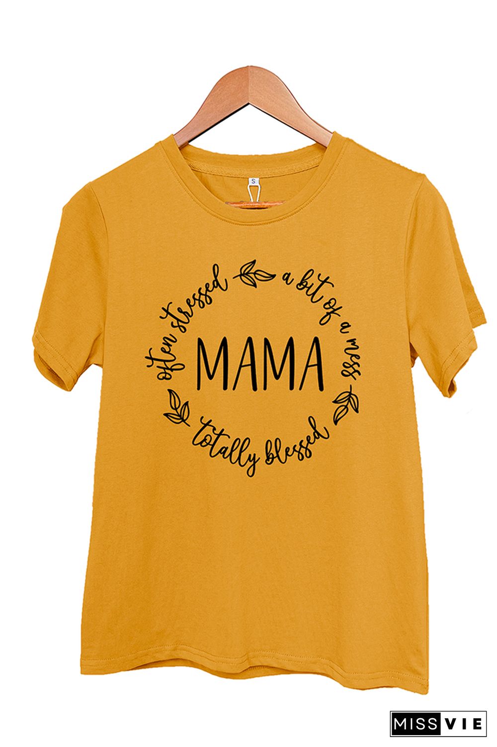 Blessed Stressed and a Mess MAMA Short Sleeve Graphic Tee Wholesale