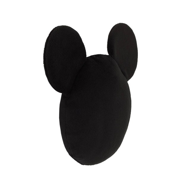 Disney Mickey Mouse Shaped Wall Decor Black Plush 3pc