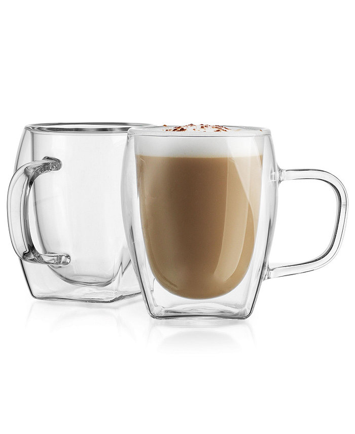 Godinger Contessa Cappuccino Double Wall Mugs Set of 2